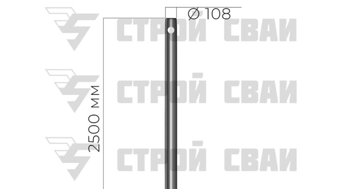 Свая винтовая 108х2500 мм